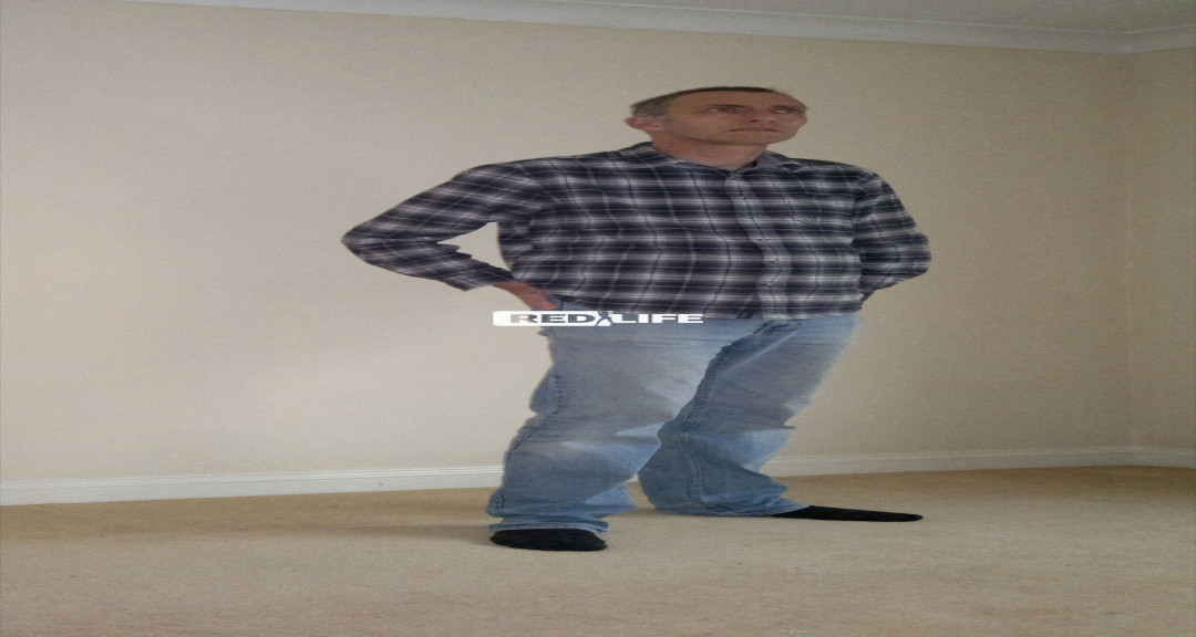 Tall slim male working as