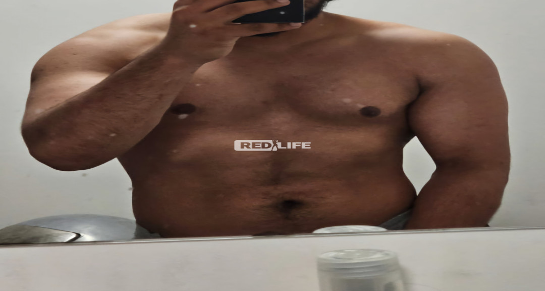 Fit young male in mid
