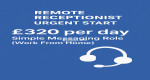 Remote receptionist – Urgent start